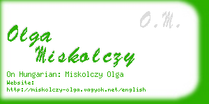 olga miskolczy business card